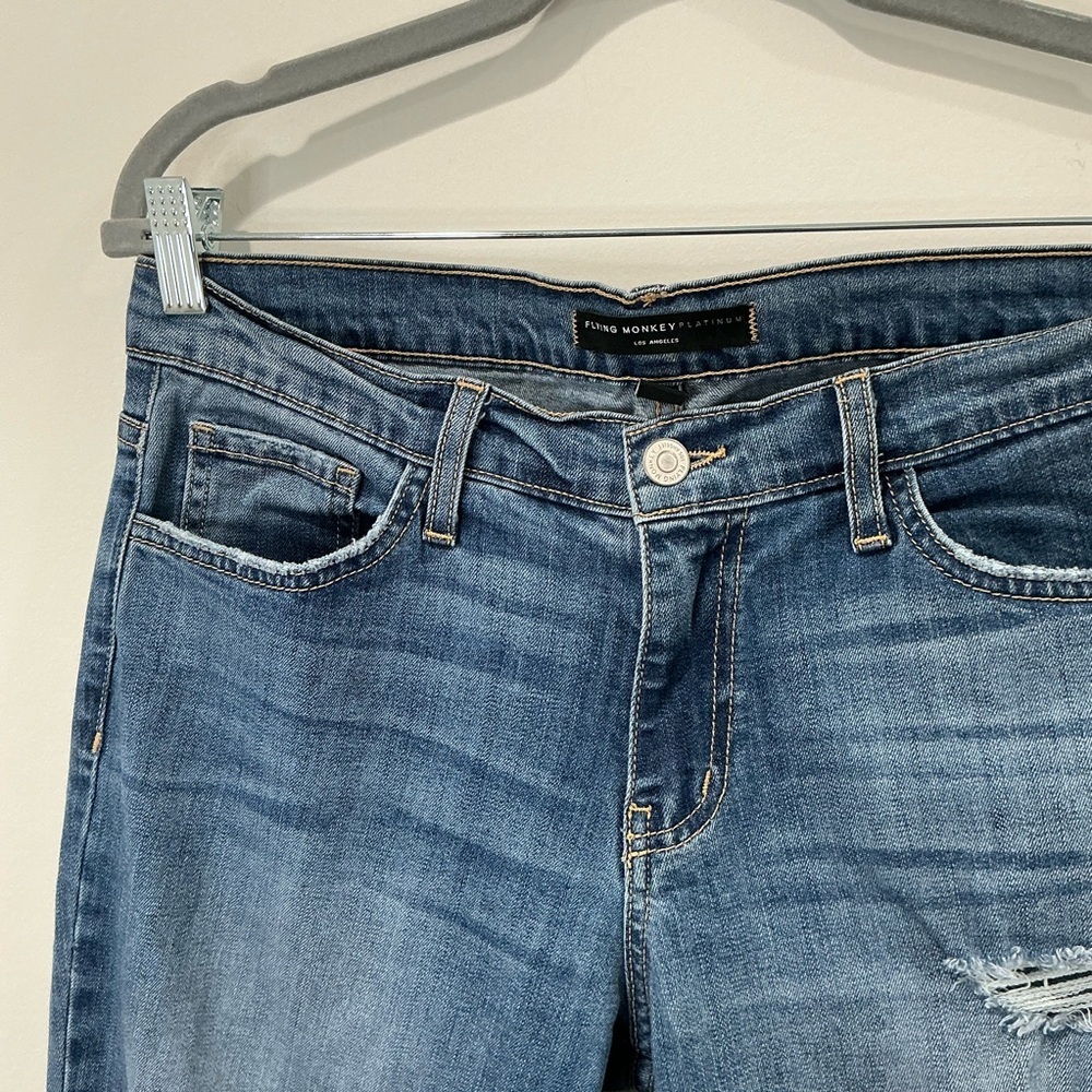 Flying Monkey Distressed Denim Skinny Jeans - Picture 3 of 7